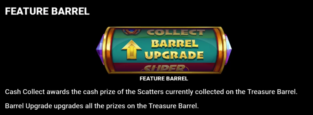 legendary treasures feature barrel