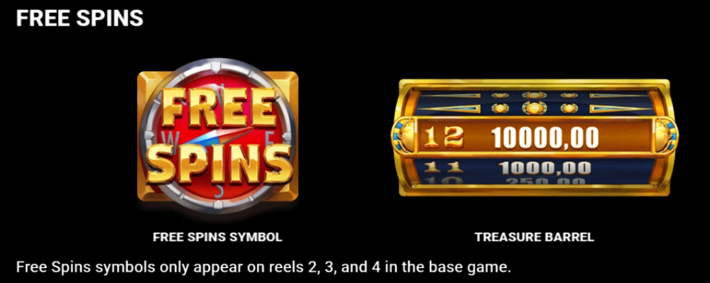 legendary treasurtes free spins