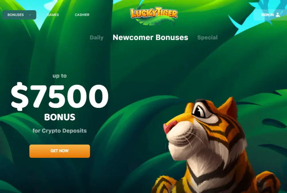 lucky tiger crypto bonus
