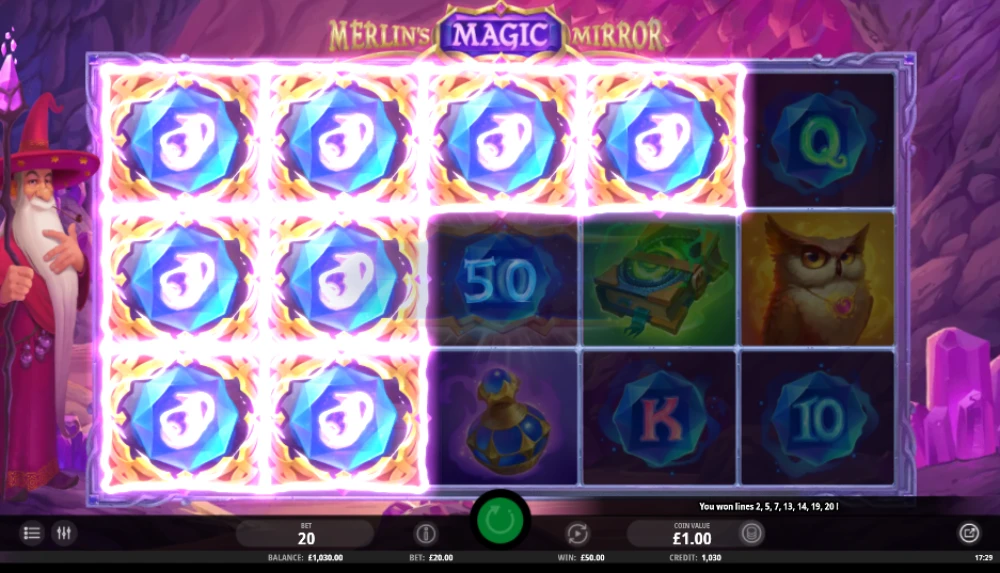 merlins magic mirror slot win