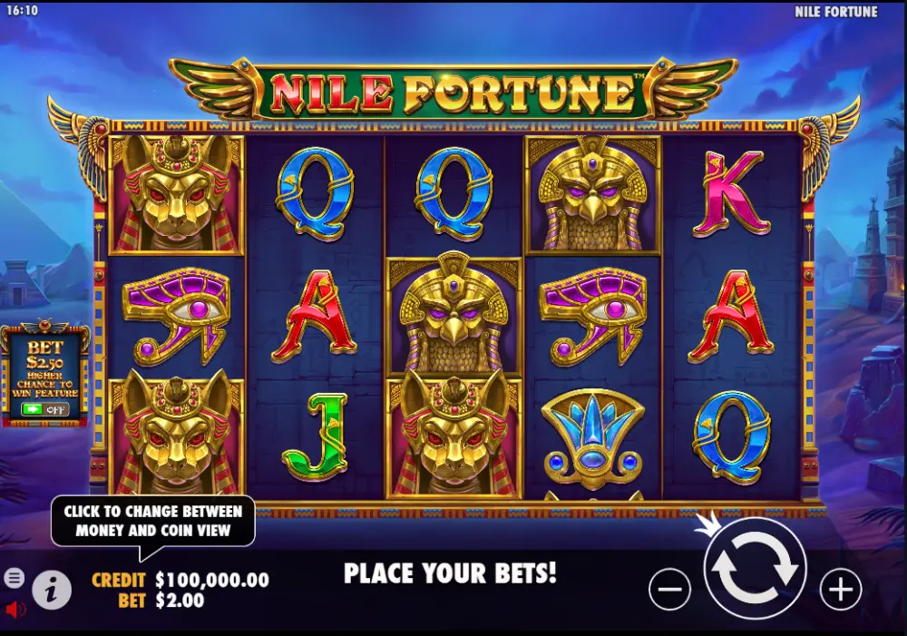 nile fortune slot gameplay