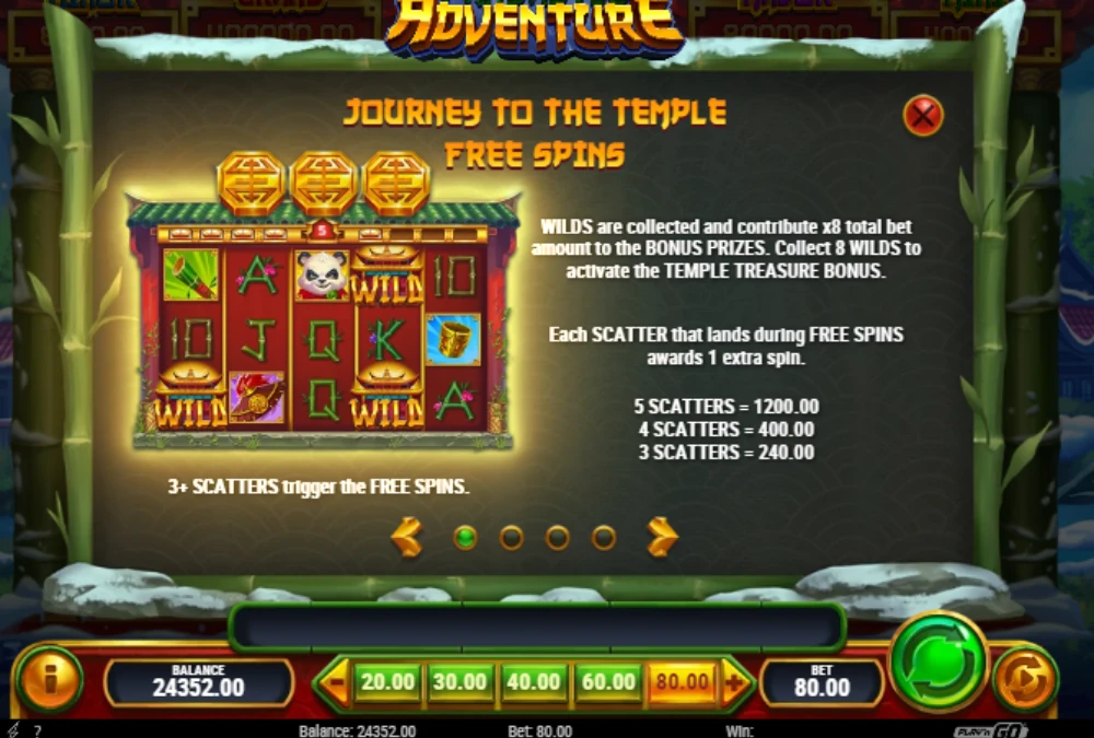 pandastic adventure slot free spins