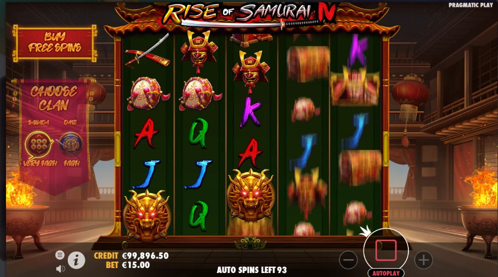 rise of samurai 4 slot spin