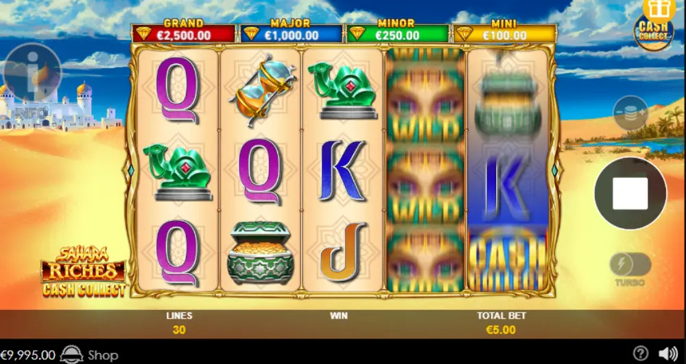 sahara riches collect slot gameplay