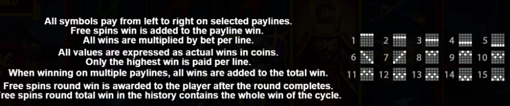 samurai 4 slot paylines