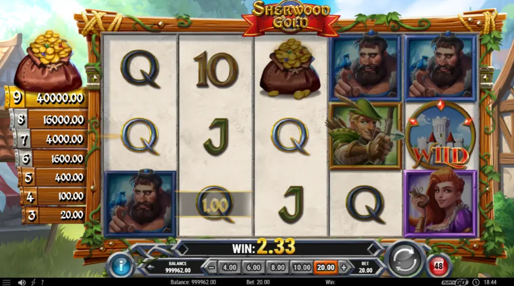 sherwood gold slot gameplay