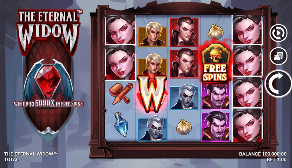 the eternal widow slot gameplay