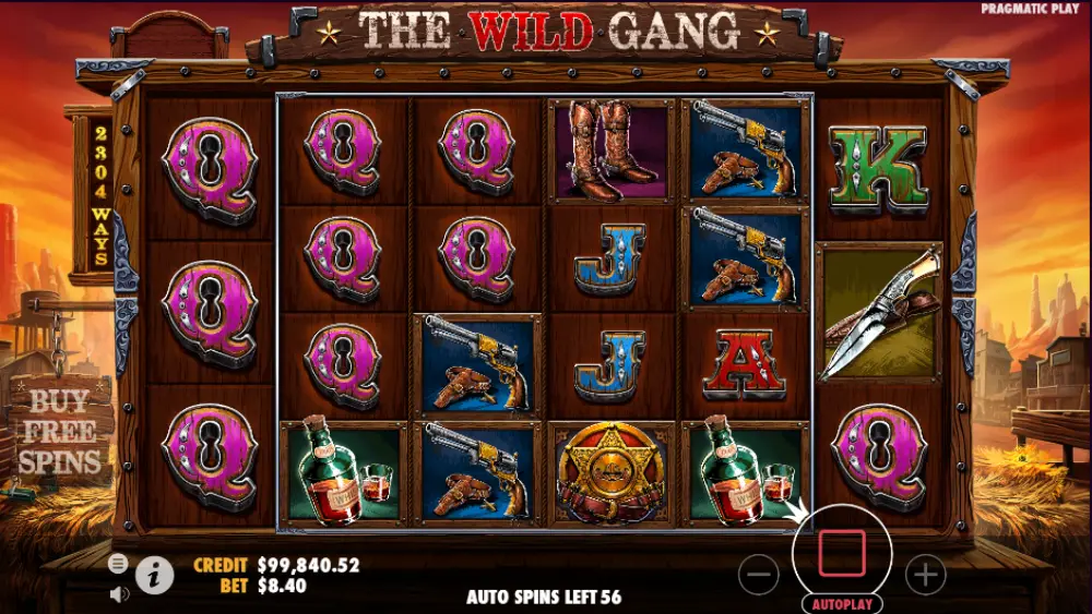 the wild gang slot gameplay