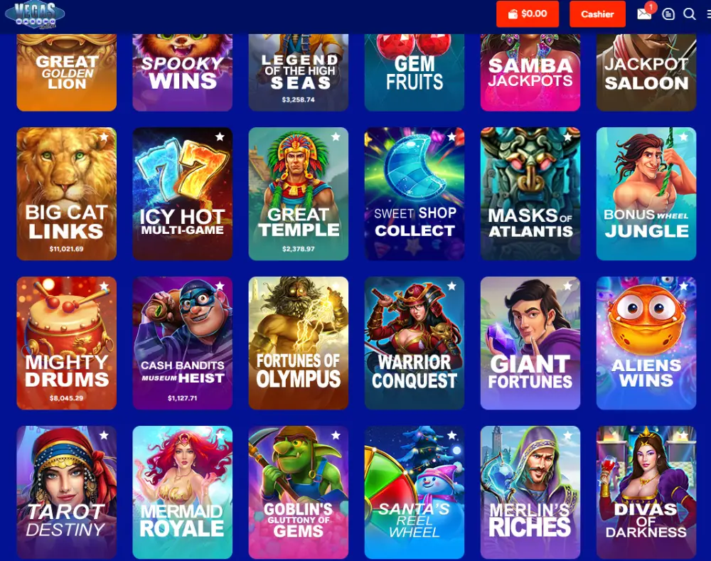 vegas casino online slots lobby