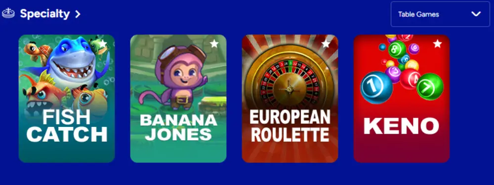 vegas casino online specialty games lobby