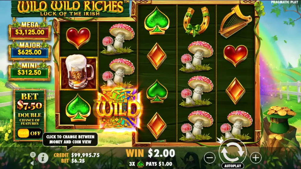 wild wild riches slot gameplay