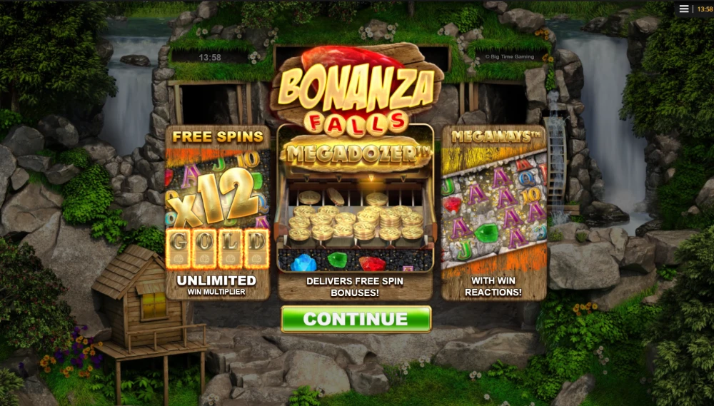bonanza falls slot features