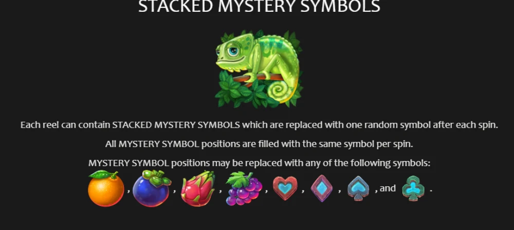 chameleon cash mystery symbols