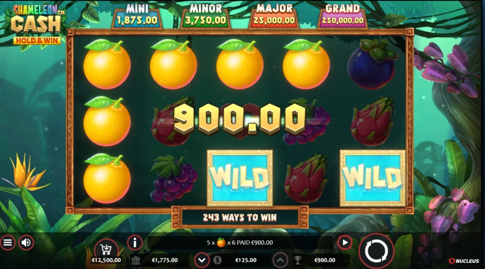 chameleon cash slot win