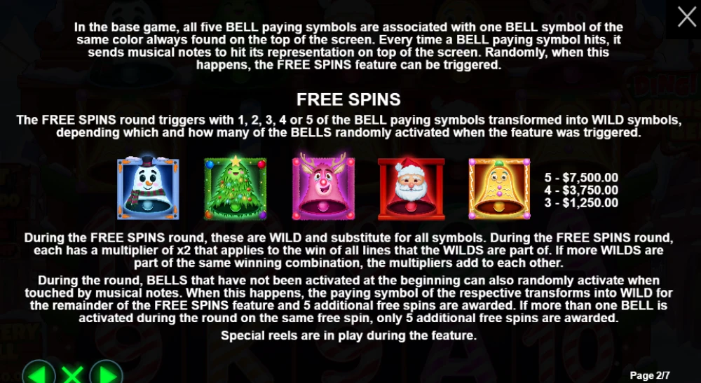 ding dong free spins symbols