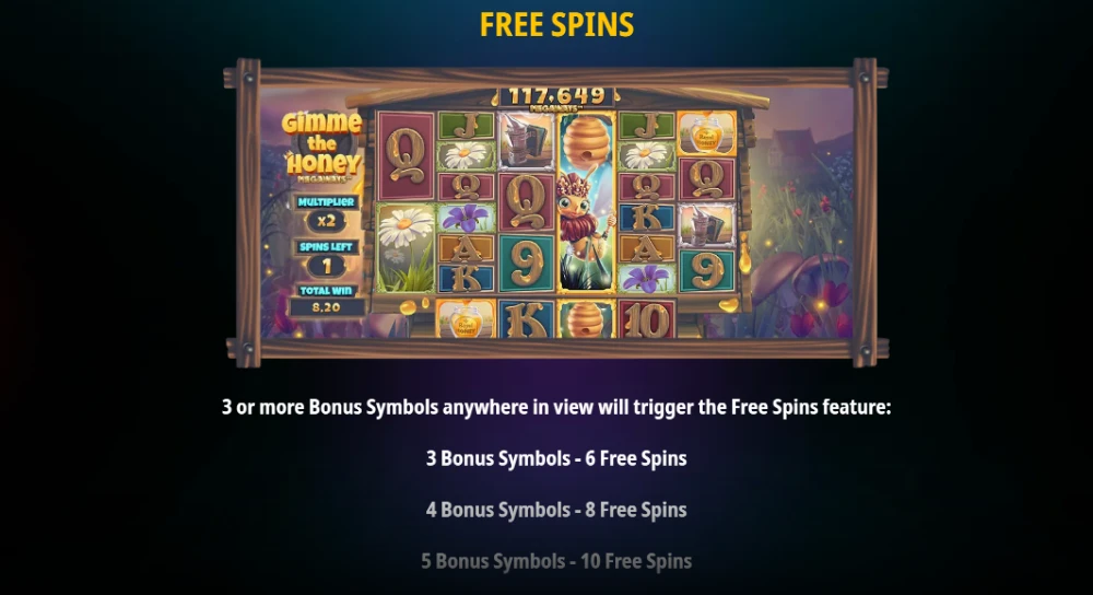 gimme the honey freespins