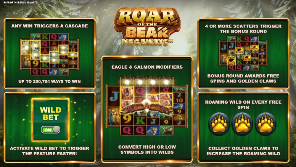 roar of the bear megaways slot features