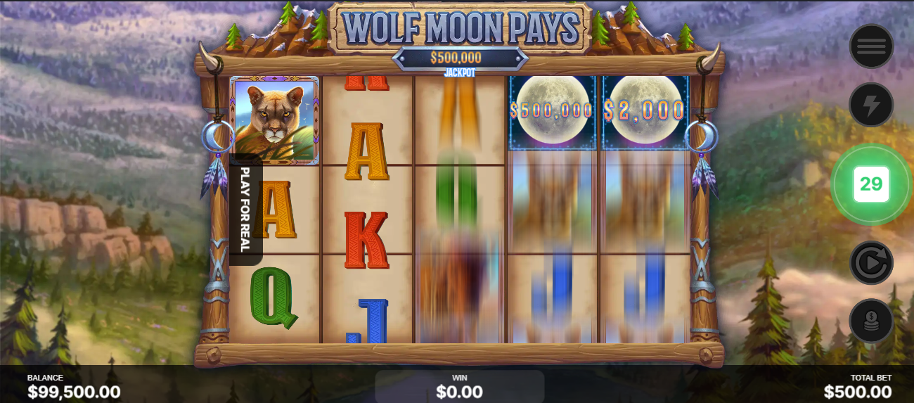 wolf moon pays slot spin