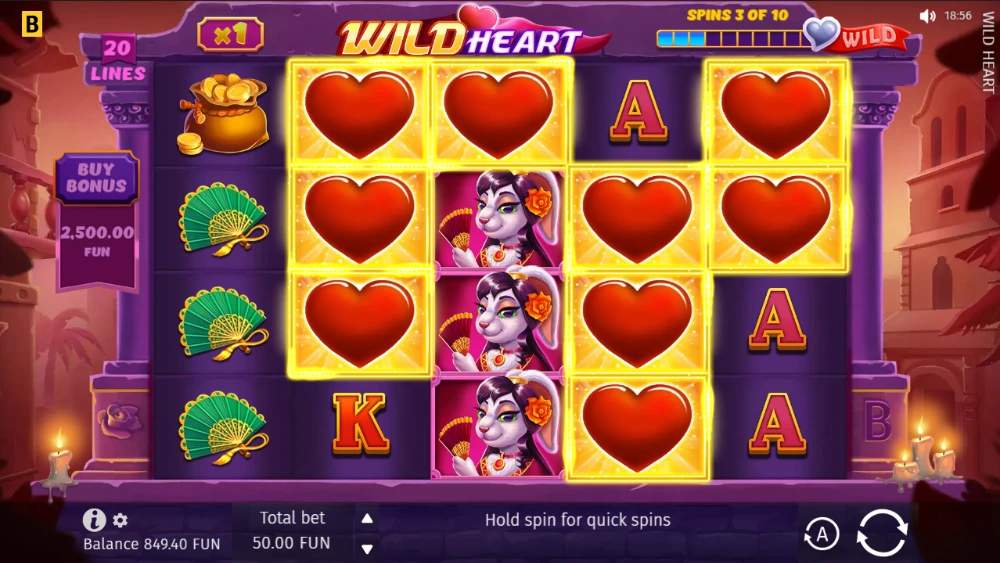 wild heart slot win