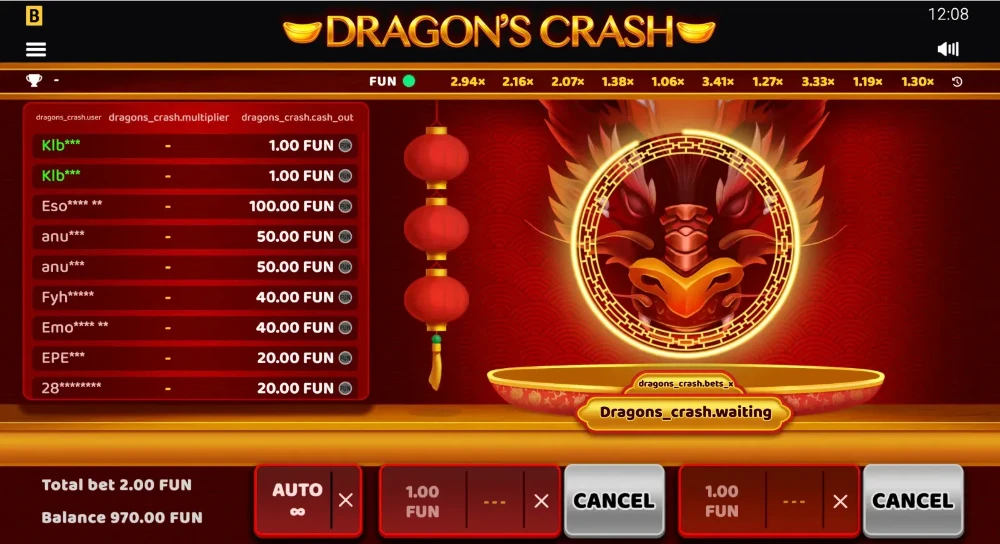 dragons crash slot