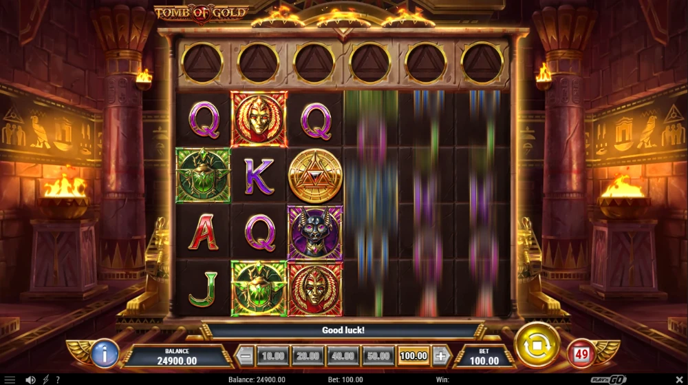 tomb of gold slot spin