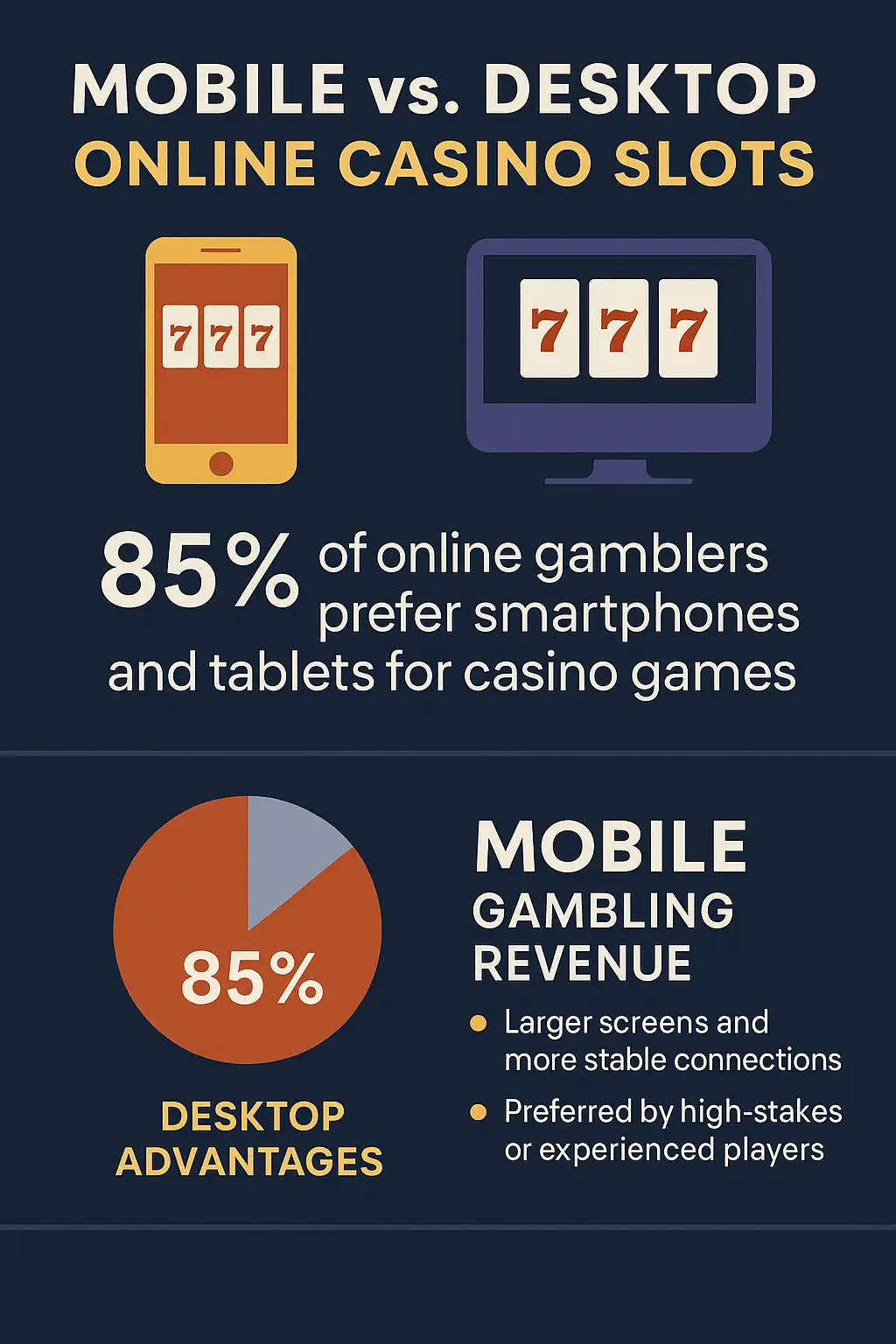 Mobile vs Desktop Slot Statistics Infographic