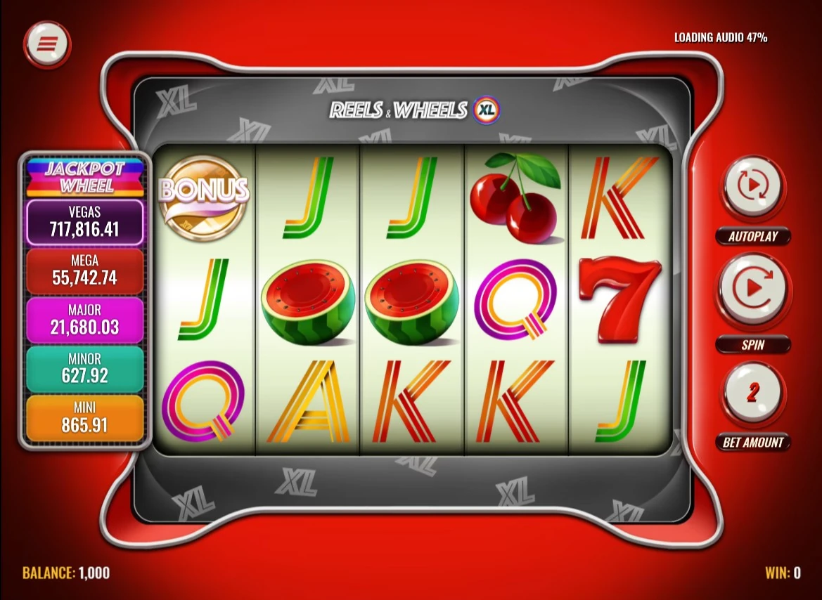 Reels and Wheels XL slot at Slots.lv