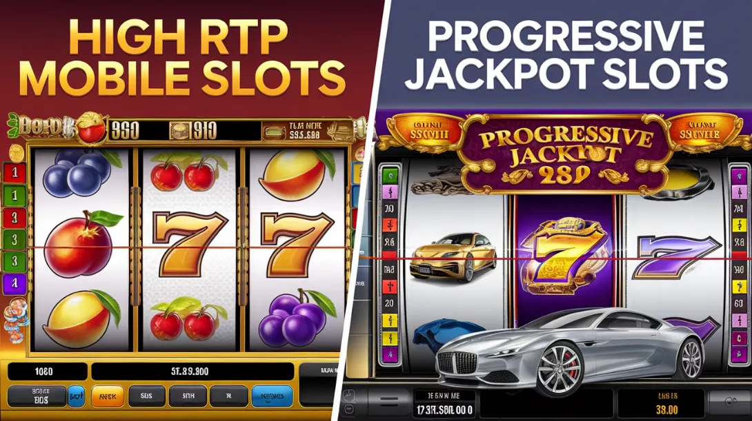 high RTP vs progressive slots comparison