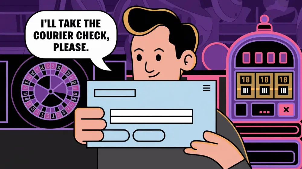 paper check withdrawal from online casino