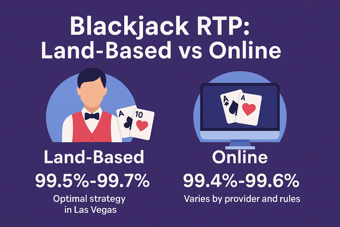 blackjack rtp comparison table