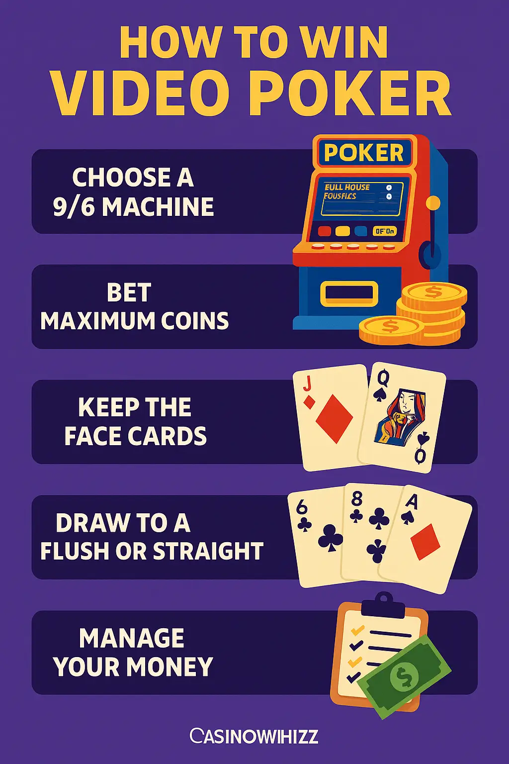 how to win at videopoker infogrpahic