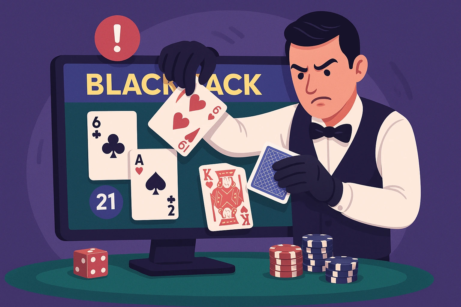rigged blackjack deck shuffling mechanics