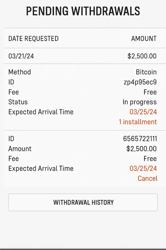 Cafe Casino Crypto Withdrawal Receipt