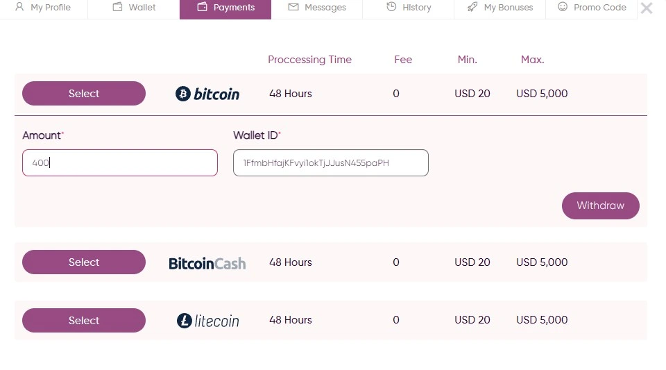 Mark Taylor $400 Withdrawal Proof