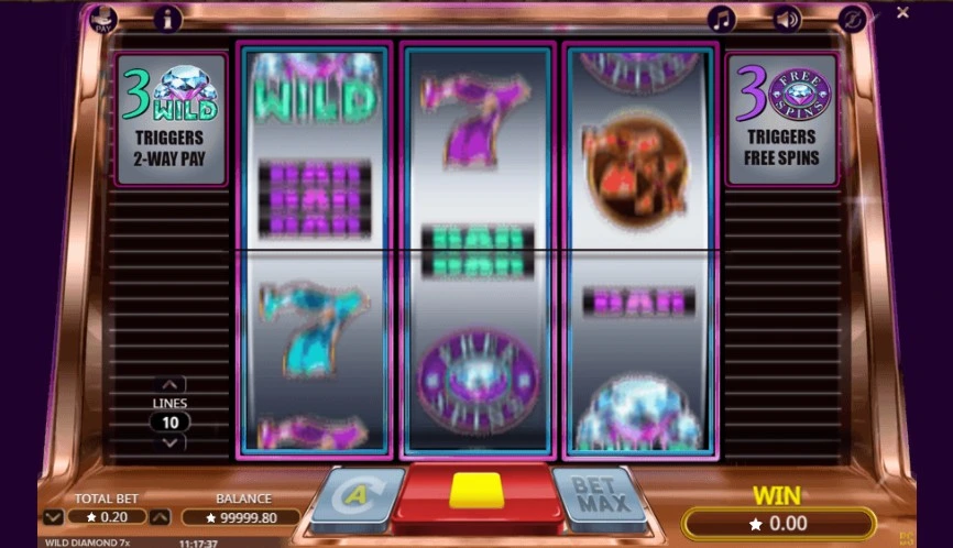 Wild Diamond 7x Slot Gameplay