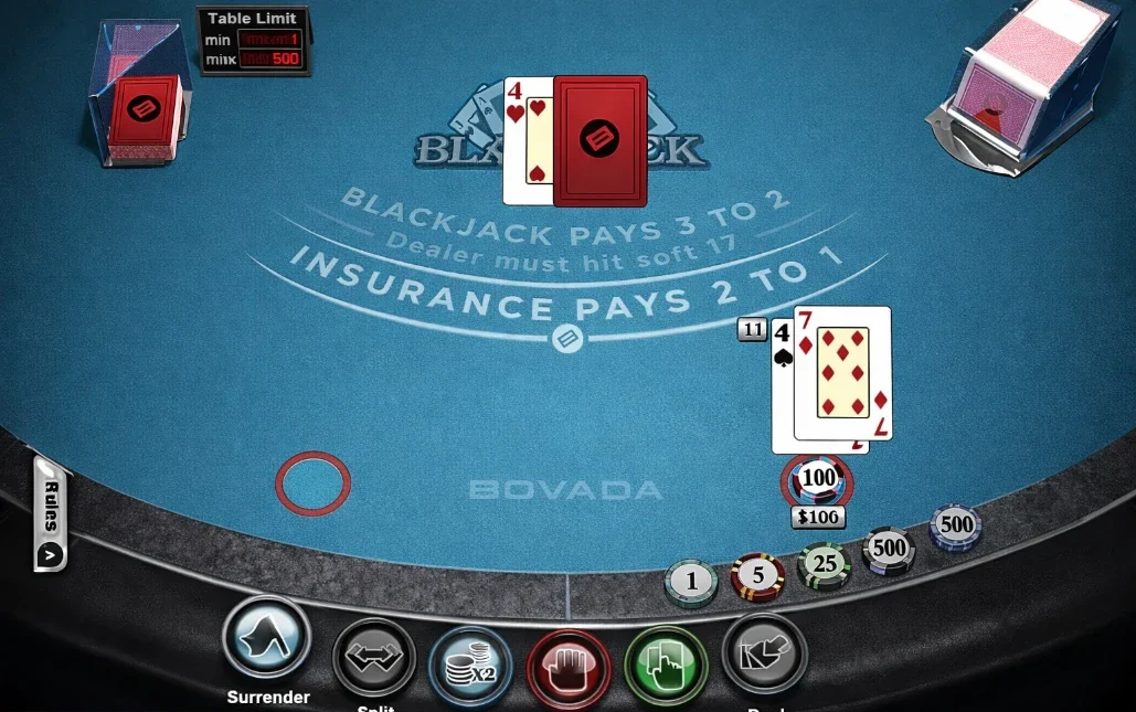bovada blackjack live dealer table