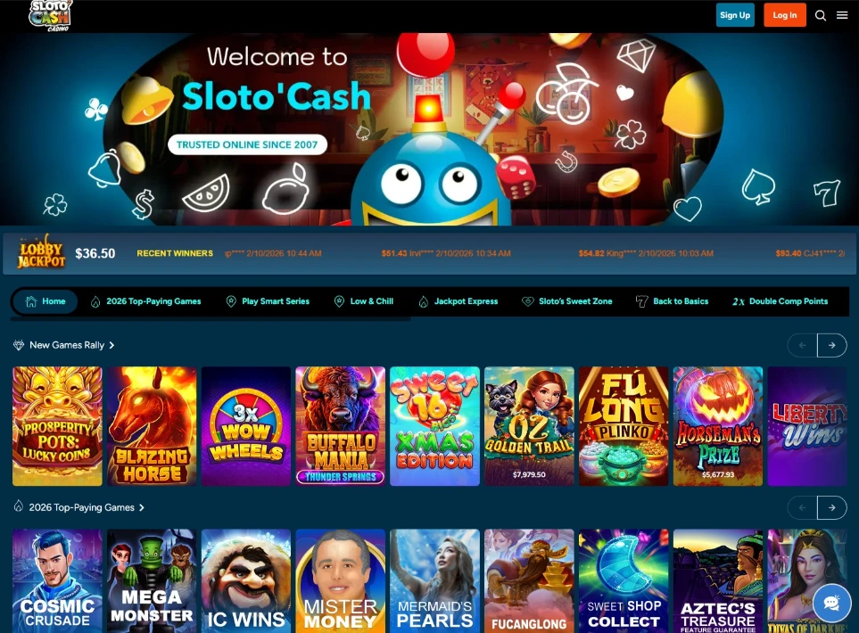 slotocash casino lobby 2026