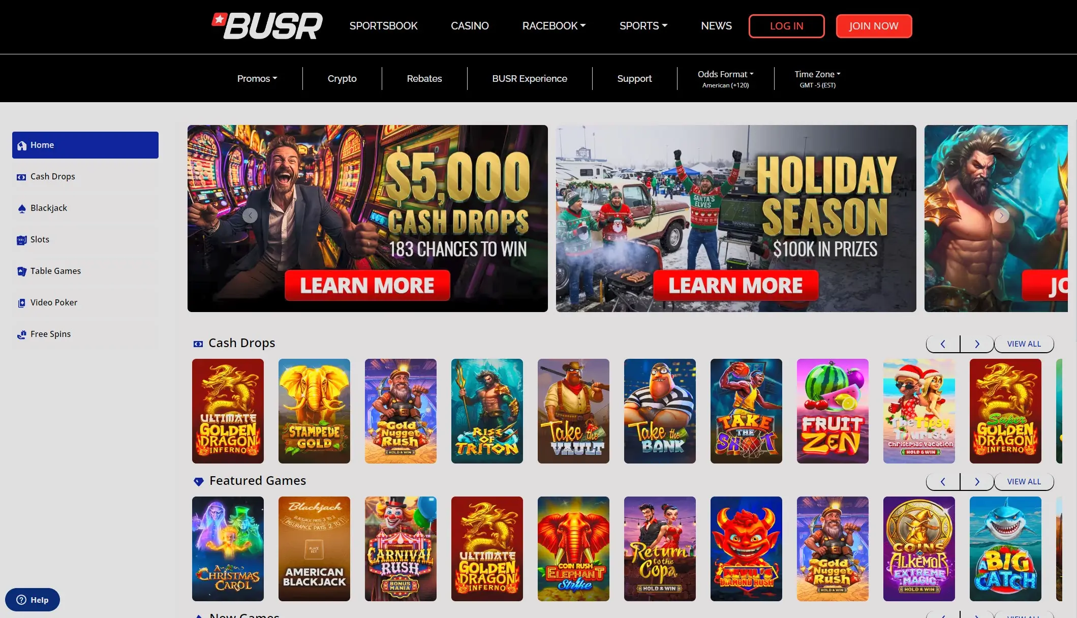 BUSR Casino Interface