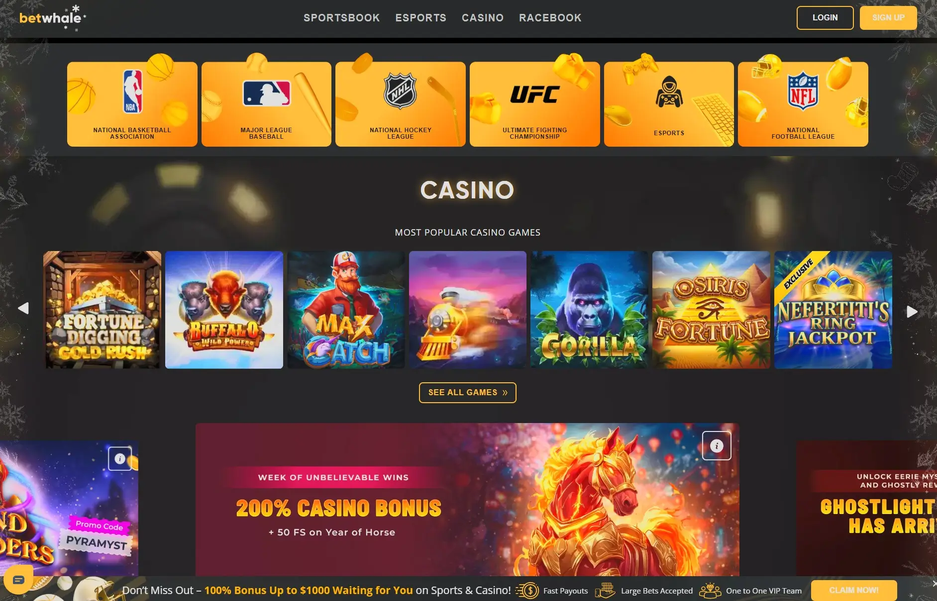 BUSR Casino Interface