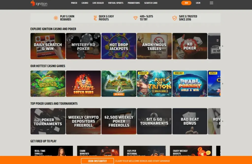 Ignition Casino Real Money Lobby and Welcome Bonus 2026
