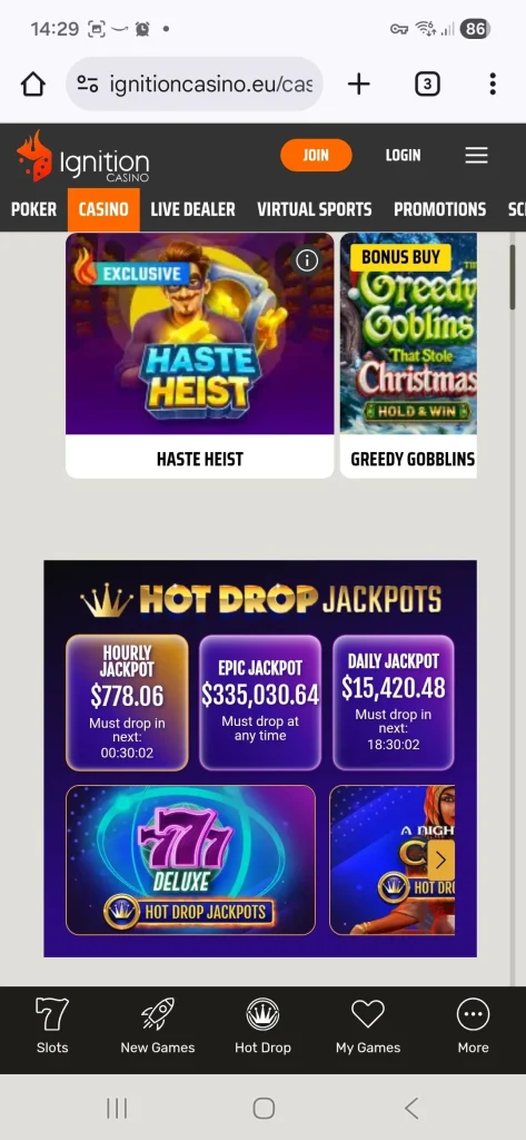 Ignition Mobile Real Money Poker