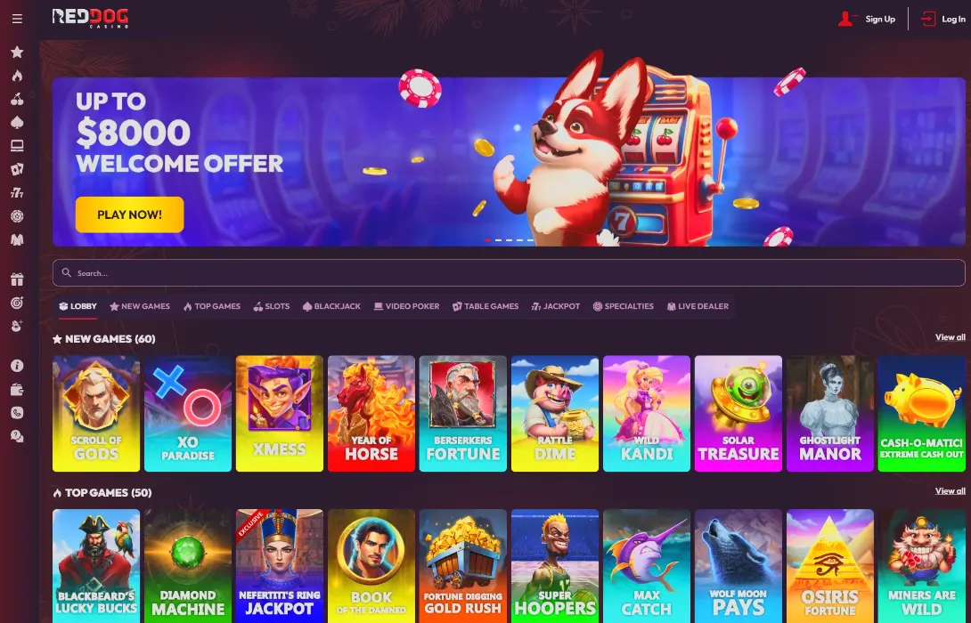 Red Dog Casino New 2026 Interface