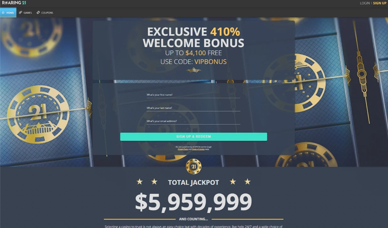 Roaring 21 Casino Layout