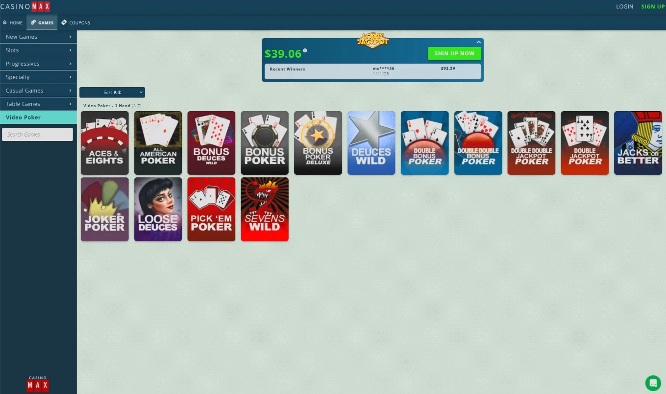 Casino Max RTG Video Poker Software