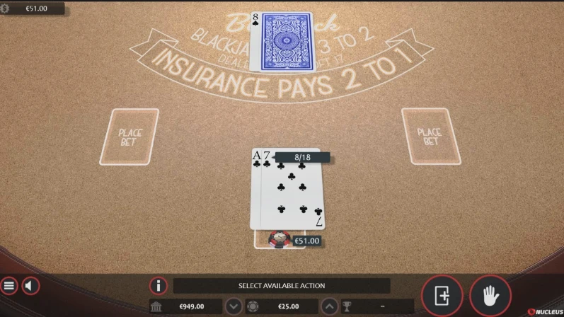 single deck blackjack nucleus