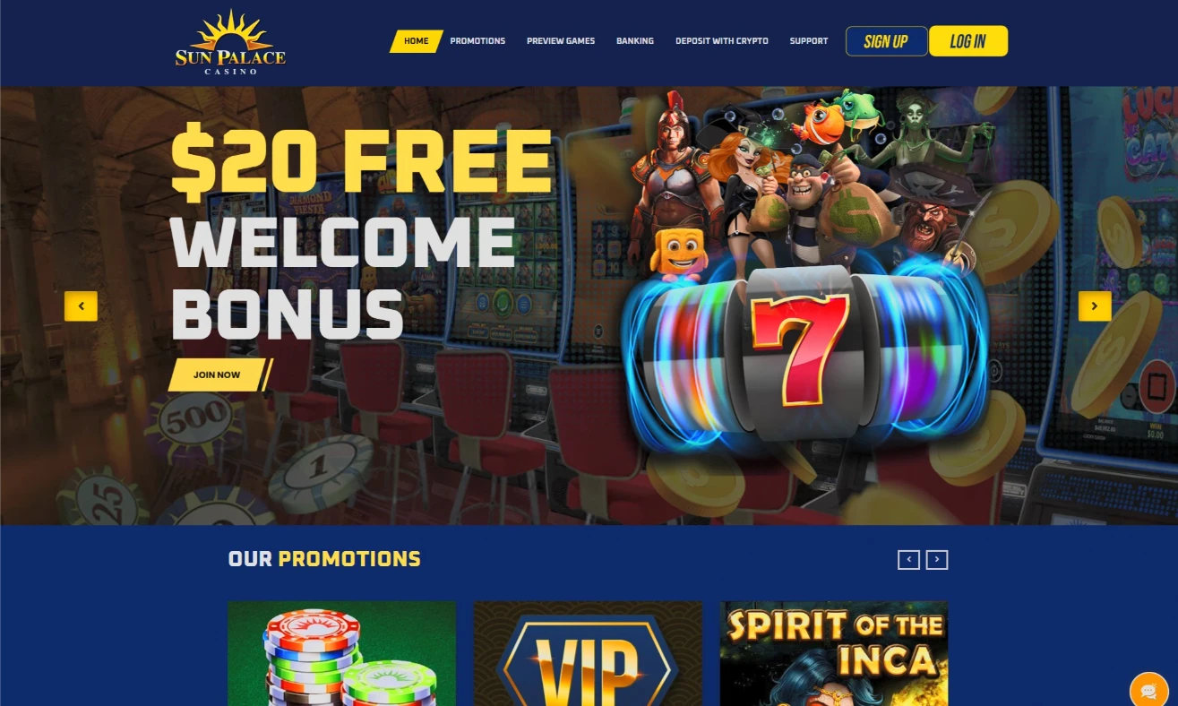 Sun Palace Casino Interface 2026