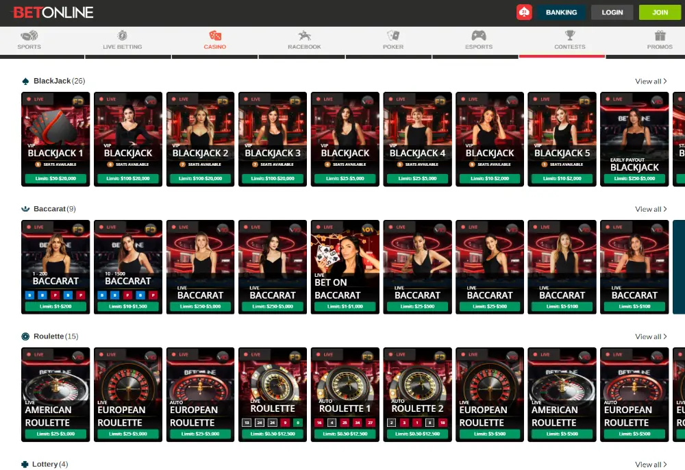 betonlien live casino