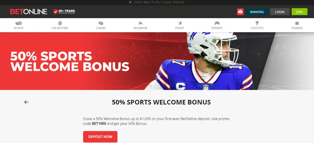 BetOnline Credit Card Sports Bonus