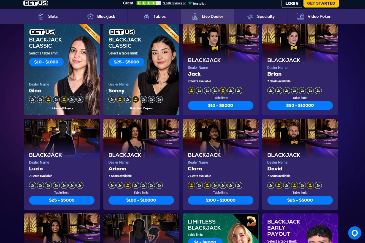BetUS Live Casino