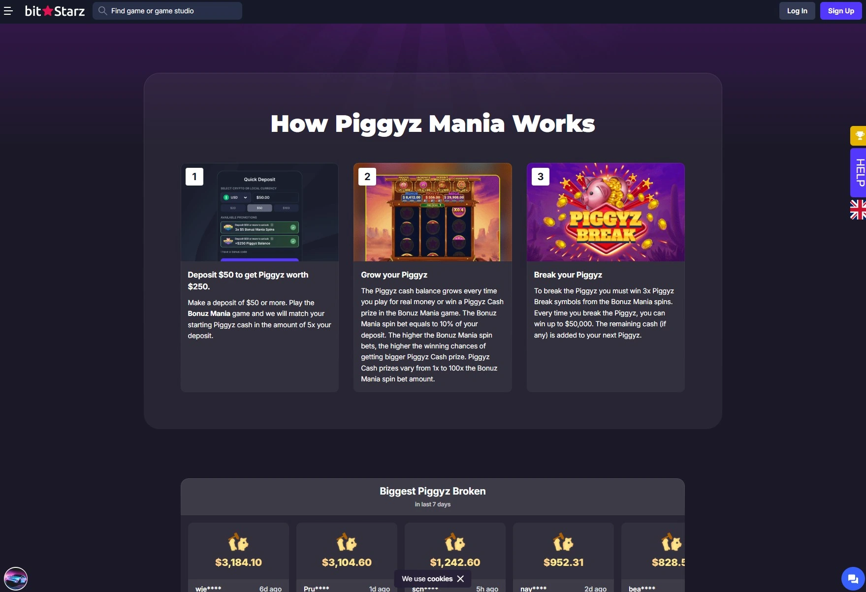 BitStarz Piggy Bank Feature